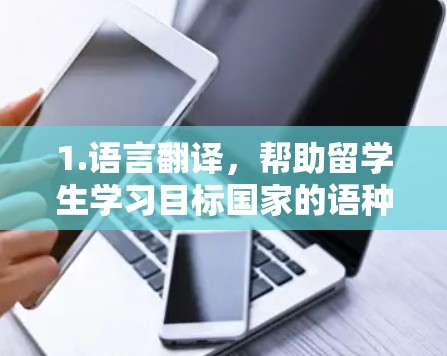 1.语言翻译，帮助留学生学习目标国家的语种，提供翻译工具和功能