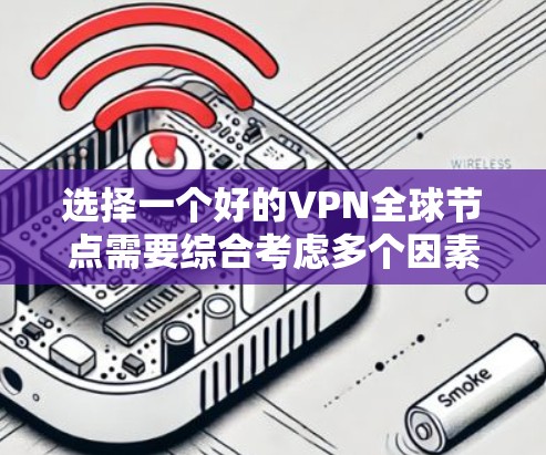 选择一个好的VPN全球节点需要综合考虑多个因素，以下是一个结构化的分析，帮助您做出明智的选择