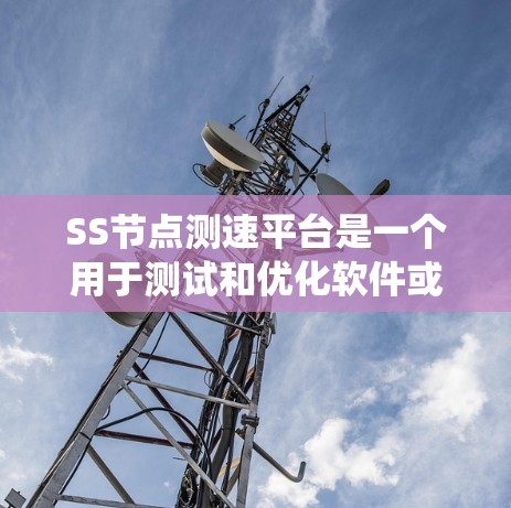 SS节点测速平台是一个用于测试和优化软件或系统性能的工具。它提供多种测试方法和模块，帮助团队评估系统在不同环境下的表现，并通过自动化测试和分析提高系统效率。以下是关于SS节点测速平台的详细说明