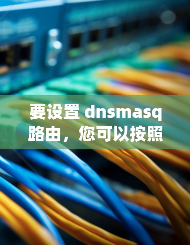 要设置 dnsmasq路由，您可以按照以下步骤操作