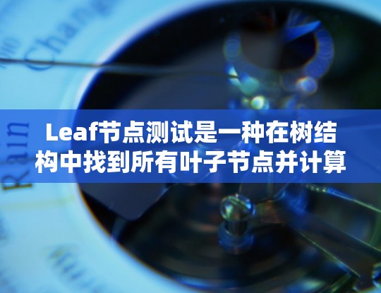 Leaf节点测试是一种在树结构中找到所有叶子节点并计算某种属性的过程。以下是详细的步骤